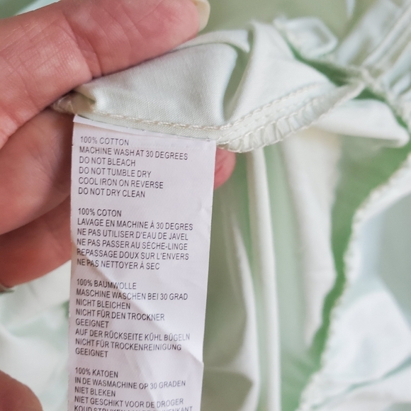 NASTY GAL Frill I Found You High Neck Long Sleeve Tiered Mini Dress Mint Green - Picture 10 of 12